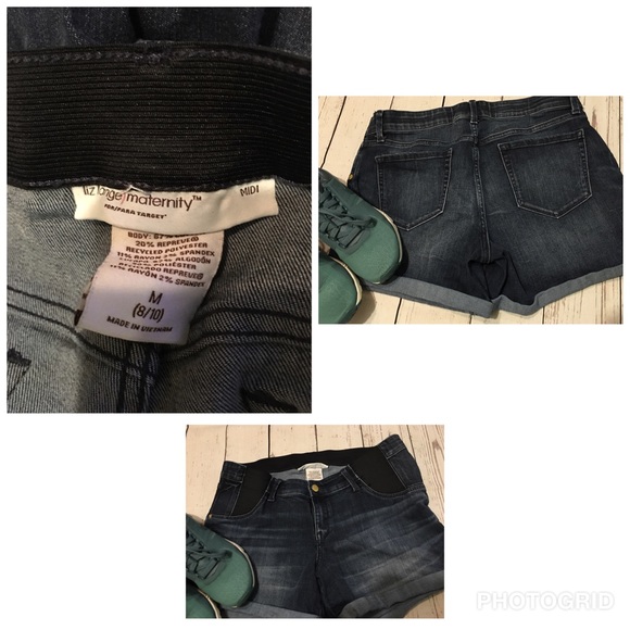Maternity Shorts Size 8- Size L Sold Set of 2 - Picture 2 of 4